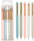 Gel Pens 5 Pcs 0.5mm Retractable Quick Dry Black Ink - Smooth Writing