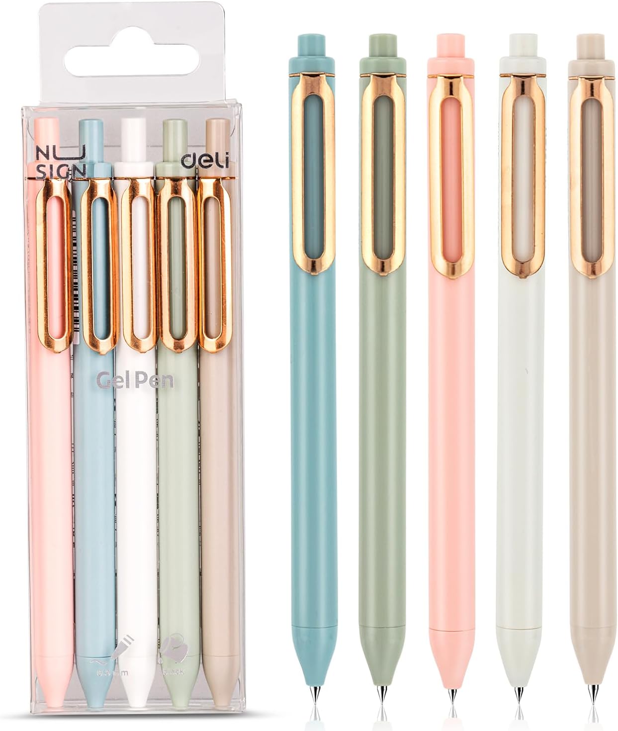 Fast-Drying Fine Point Gel Pens by NUSIGN - No Bleed, Smooth Writing