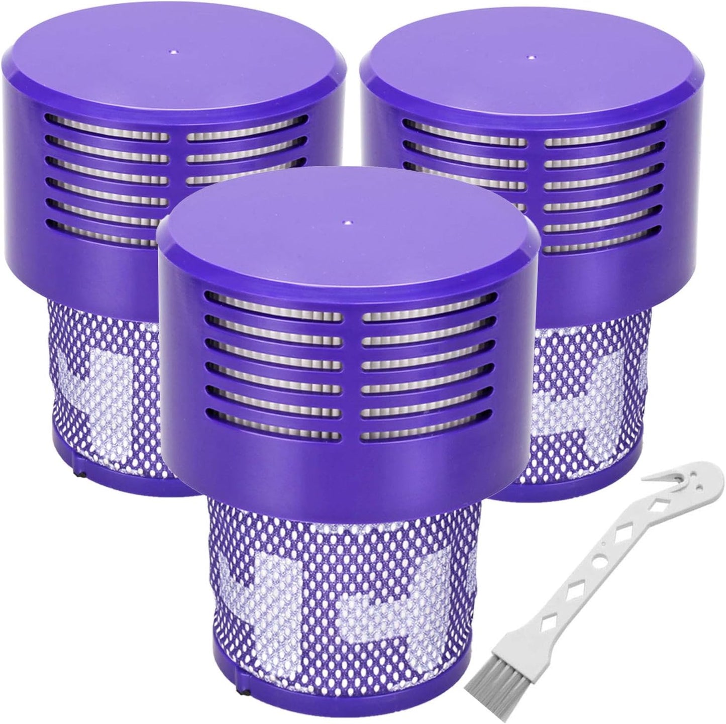 Dyson V10 Filter Replacement 3 Pack + Clean Brush by LhhTing