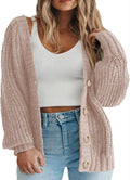 Plus Size Cardigan Sweater Long Sleeve Button Down - Cozy Layer