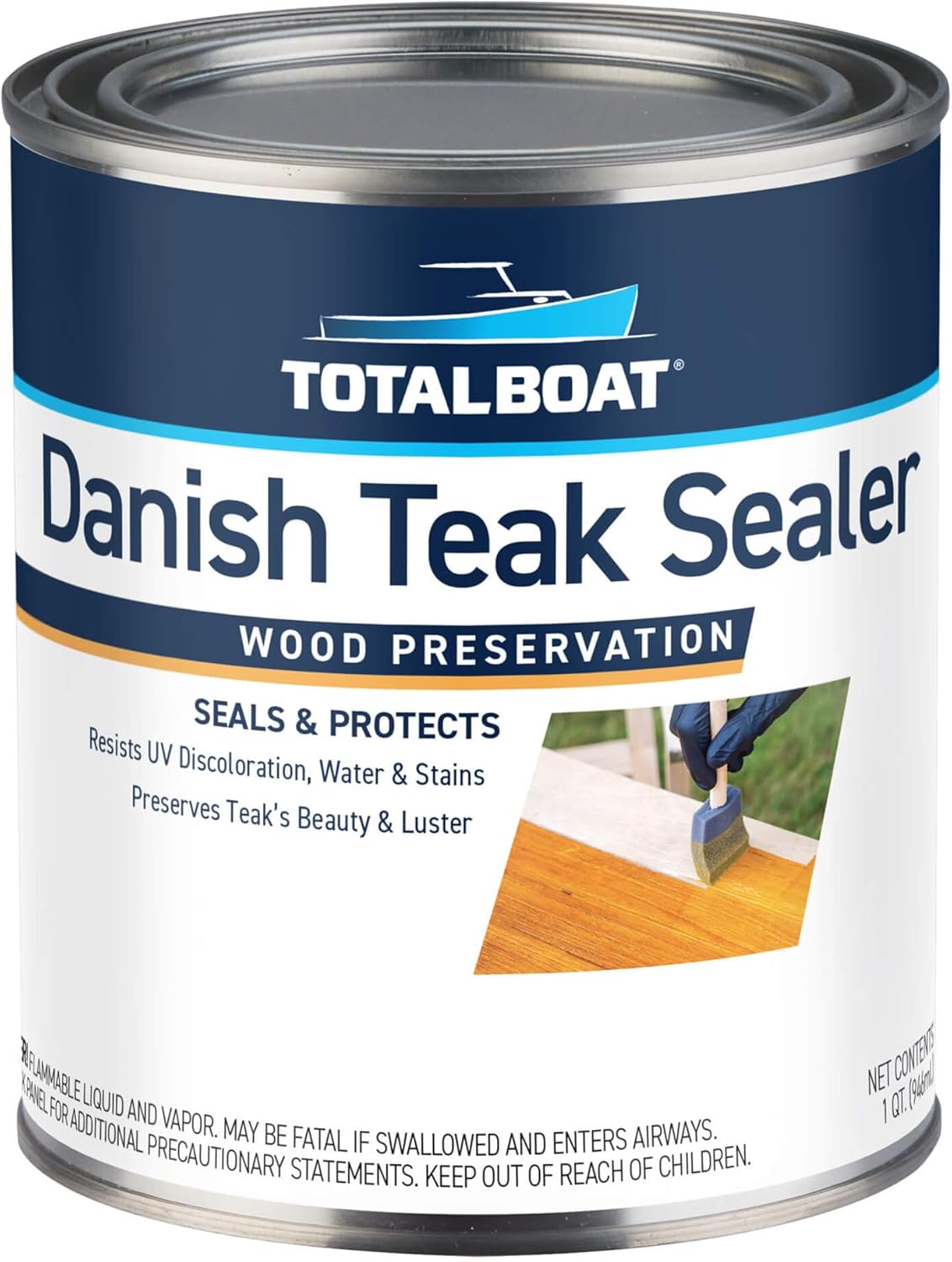 TotalBoat Danish Teak Sealer for Marine Grade Wood Protection