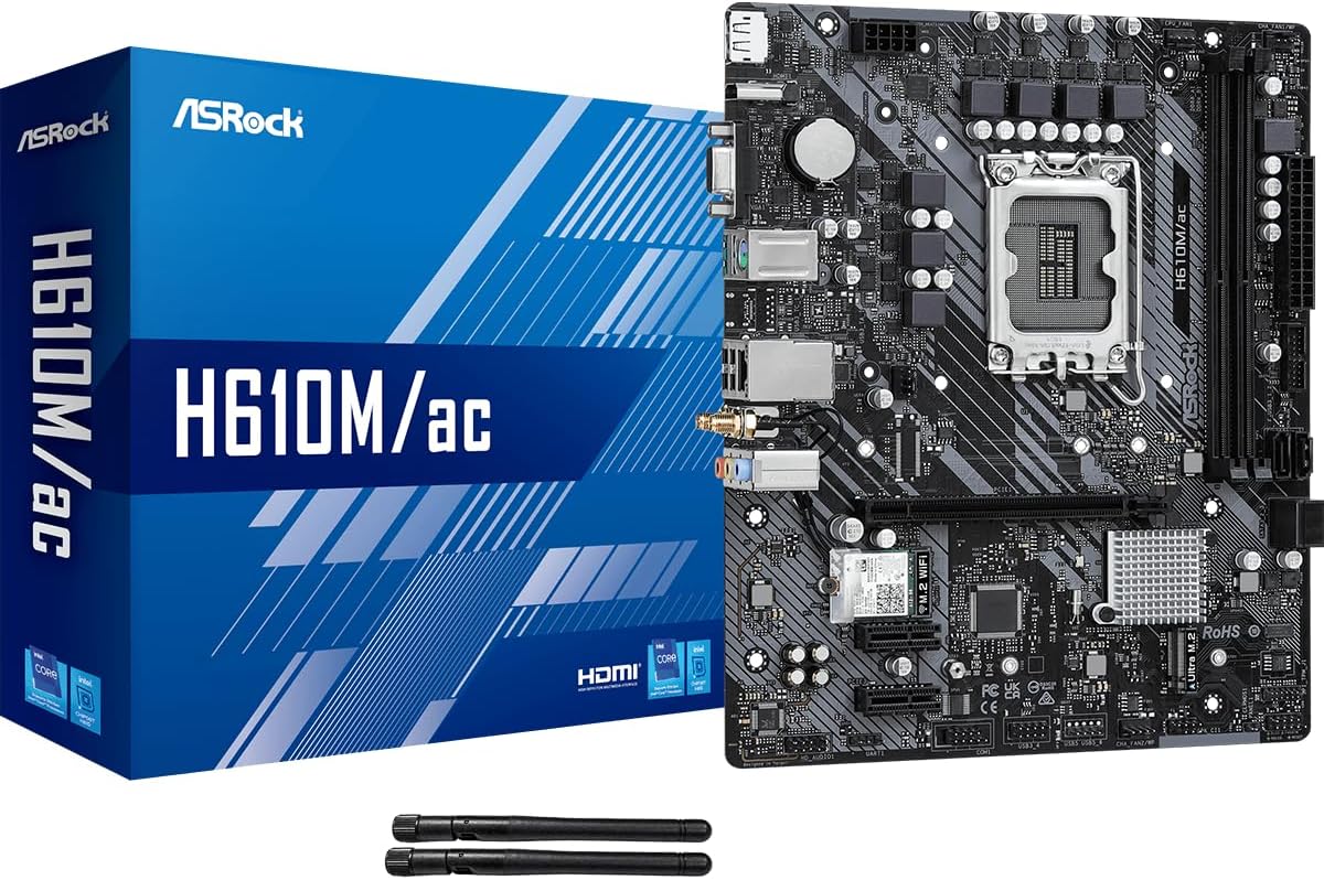 ASRock H610M/AC Motherboard for 13th Gen Intel Processors