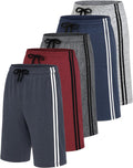 Real Essentials 5-Pack Youth Dry-Fit Athletic Basketball Gym Shorts 4
