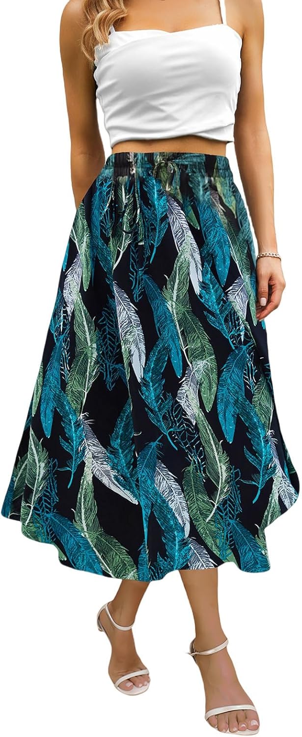 Maxi Skirts for Women with Pockets for Casual Beach Parties