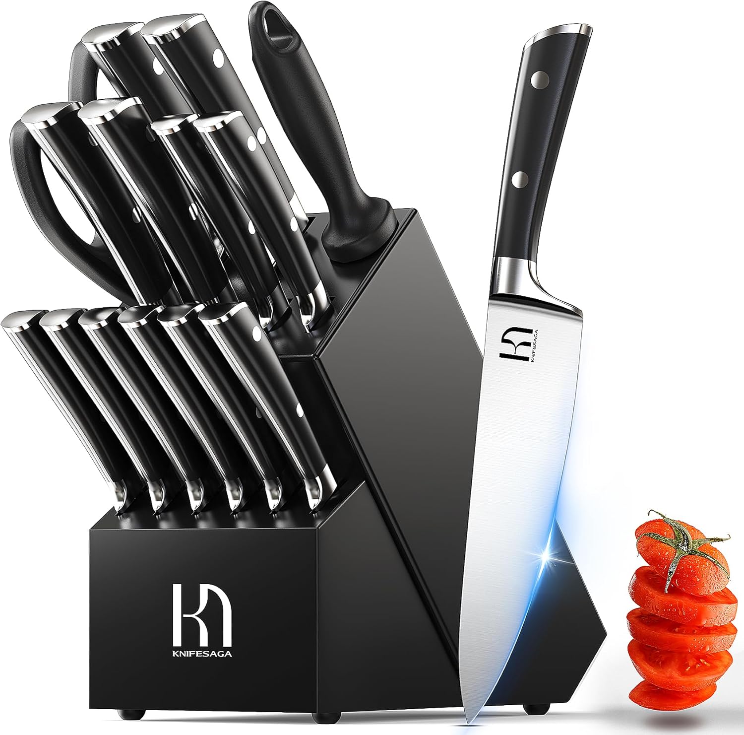 2025 Knife Set 15 Pcs Japanese High Carbon Stainless Steel Kitchen