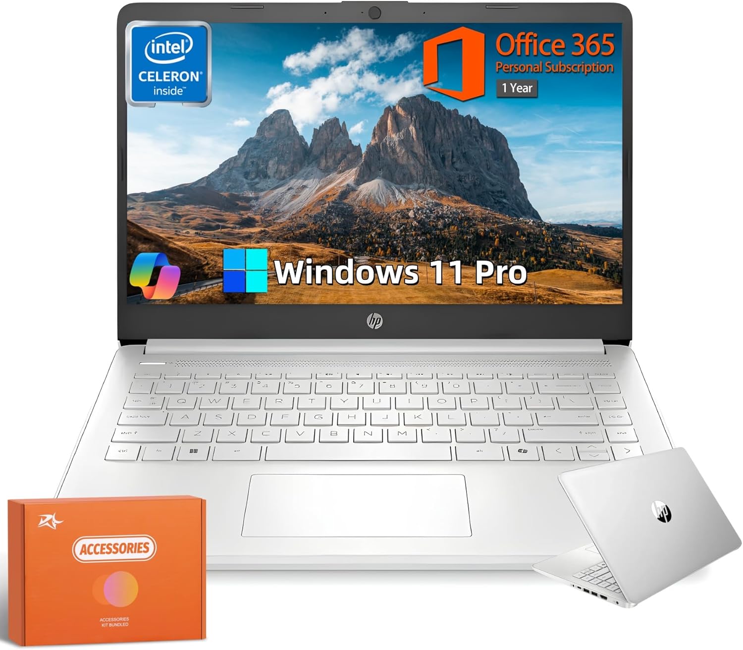 HP 2025 Laptop with Intel N150, 16GB RAM, 384GB Storage