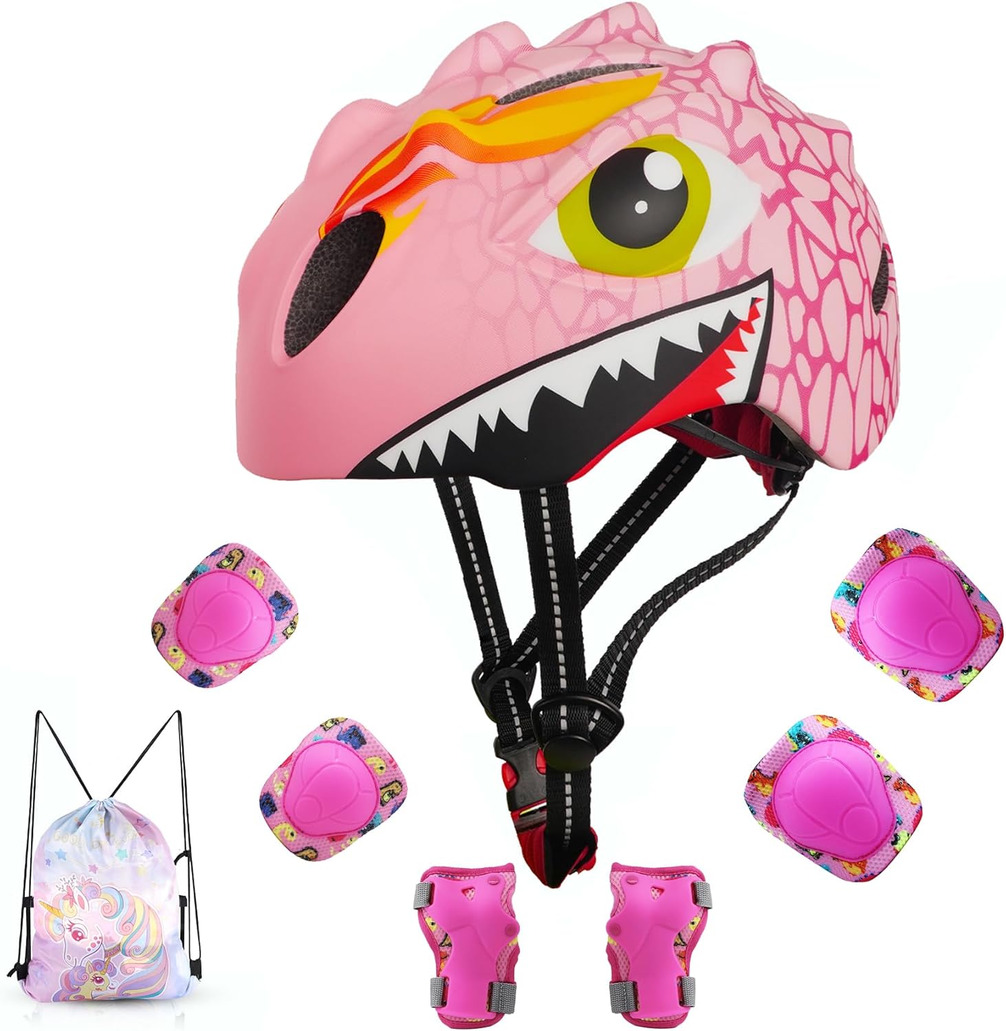 3D Dinosaur Toddler Helmet Set - Safety Certified!