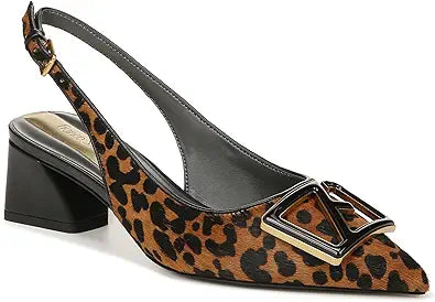 Franco Sarto Women's Racer Slingback Low Block Heel Pumps
