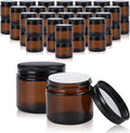 2oz Amber Glass Jars with Lids - Perfect for Travel & Storage