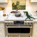 Wood Noodle Board Stove Cover with Handles - 29.5 x 22 in Counter