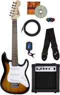 Squier 3/4-Size Kids Mini Strat Electric Guitar Bundle - Starter Set