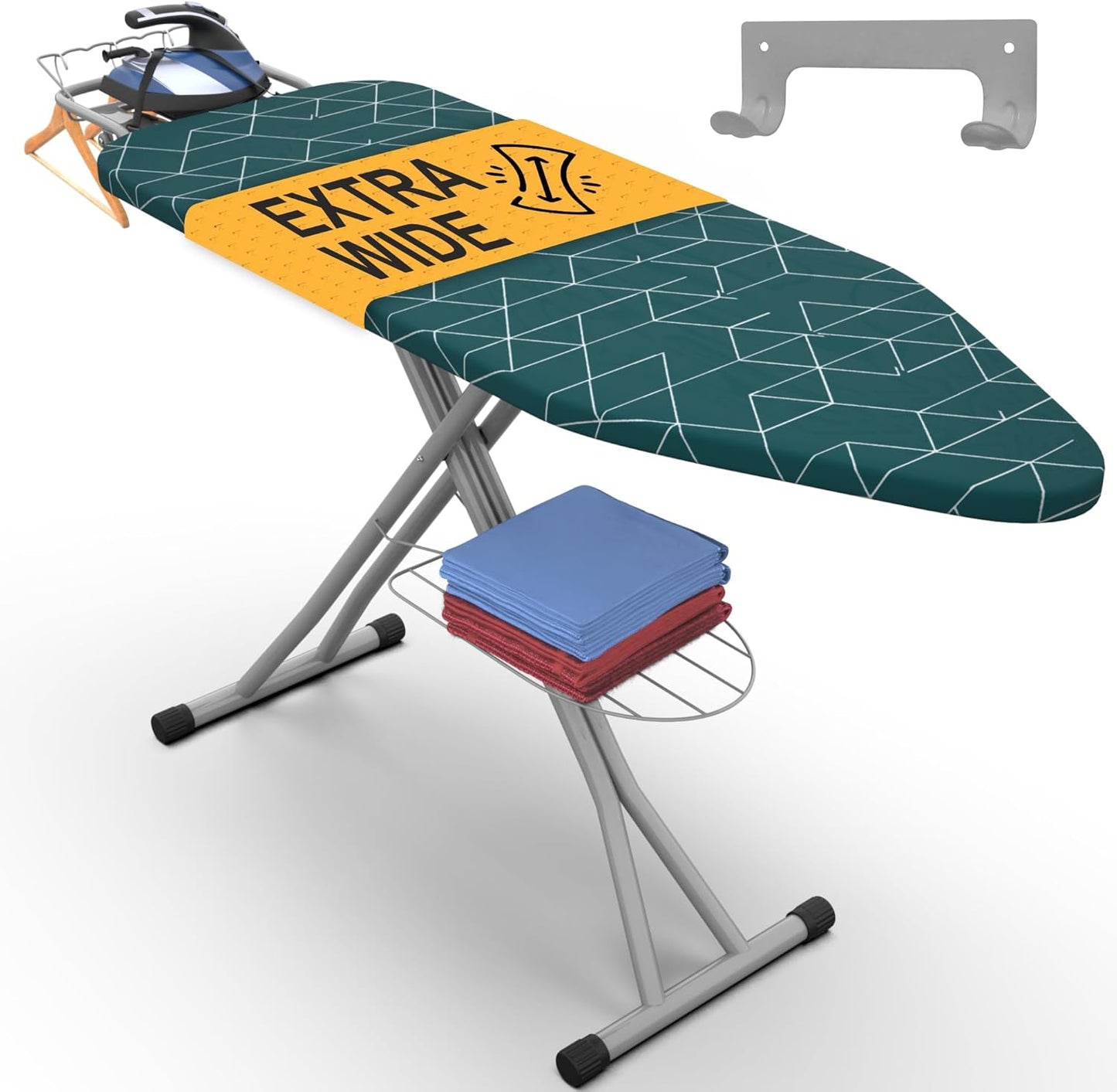 Xabitat Full Size Ironing Board with Wall Mount Hanger and Caddy