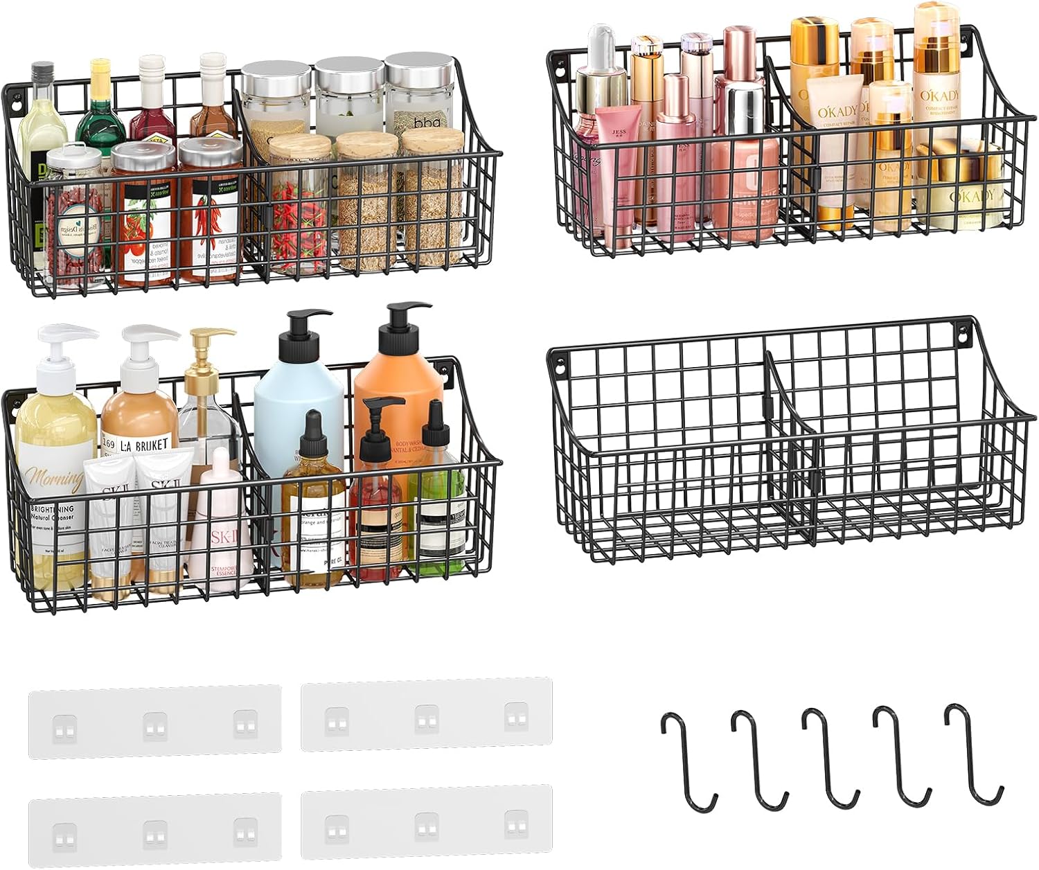 EXTRA LARGE Hanging Wall Mount Storage Baskets for Home Use