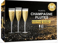Clear Champagne Flutes 48 Pack 6oz Disposable Stemmed Glasses