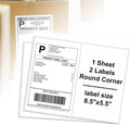 LabelMore 8.5in x 5.5in Half Sheet Shipping Labels - Large Printable