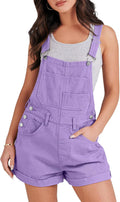 Denim Short Overalls for Women Loose Fit - Adjustable Summer Romper