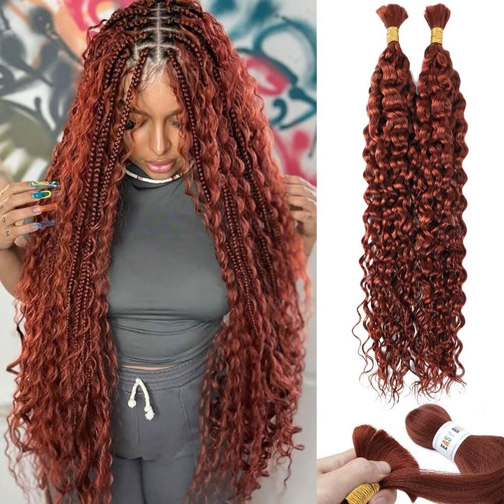 Human Braiding Hair Water Wave Bulk for Stunning Boho Styles