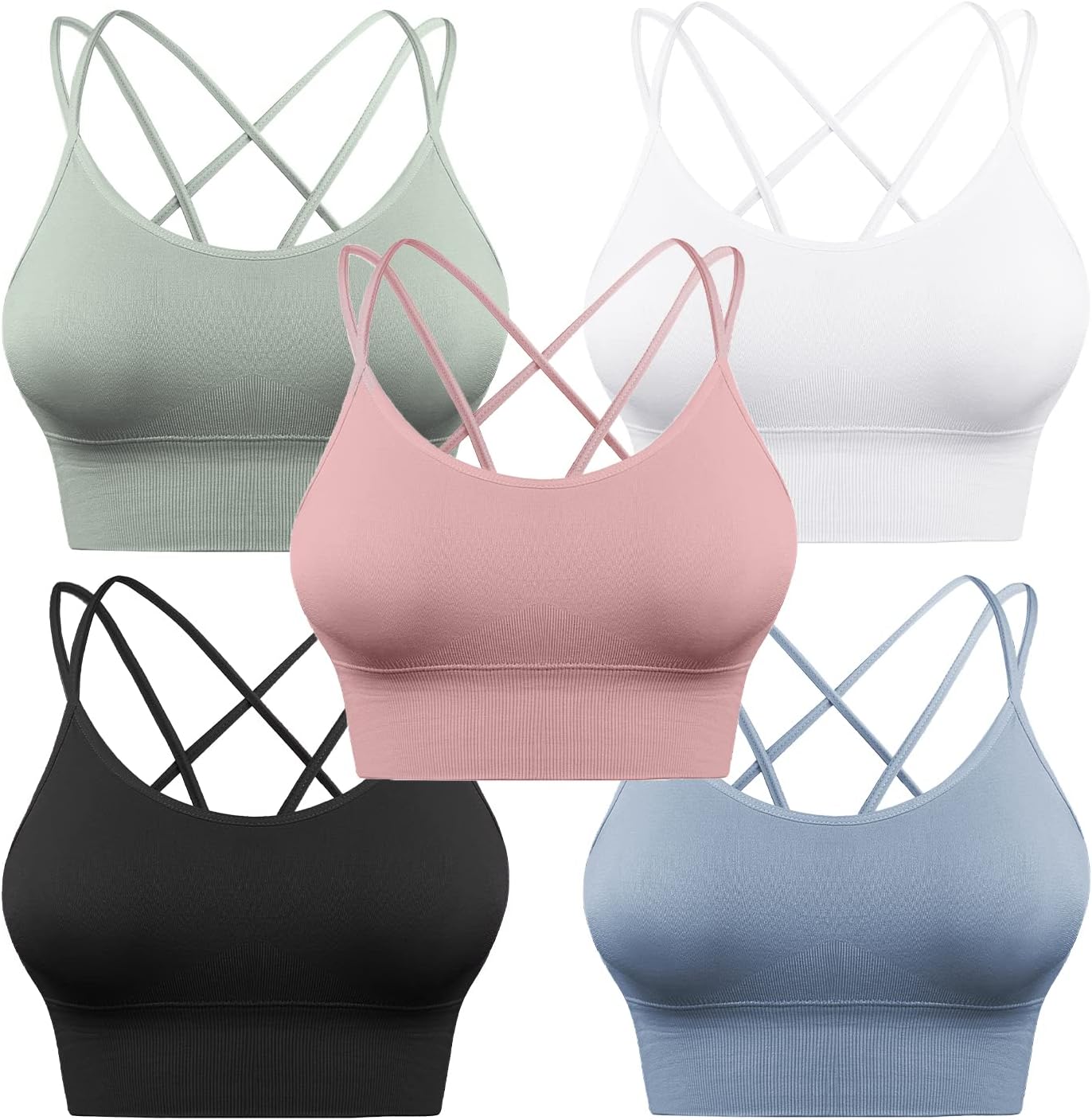 Strappy Sports Bra for Women - Stylish Crisscross Design