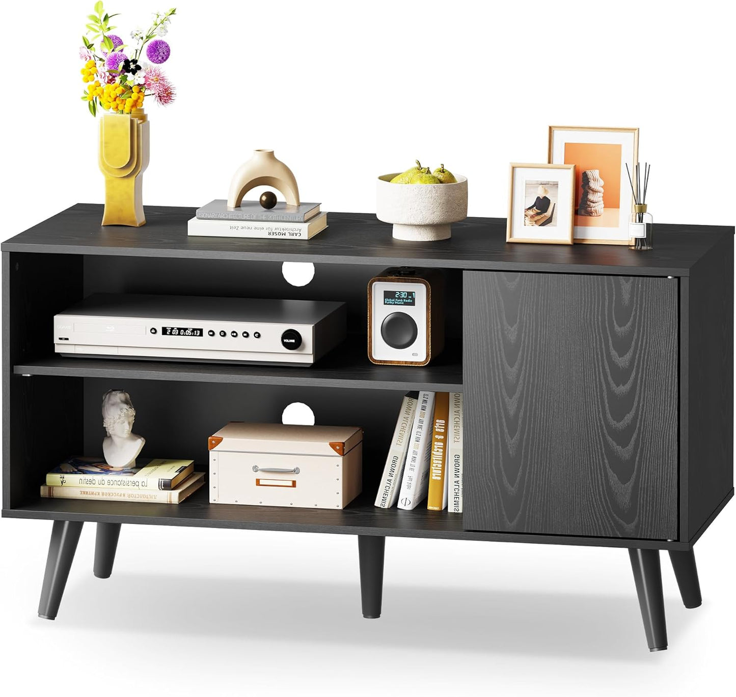 WLIVE TV Stand for 43 Inch TV - Mid-Century Modern Design