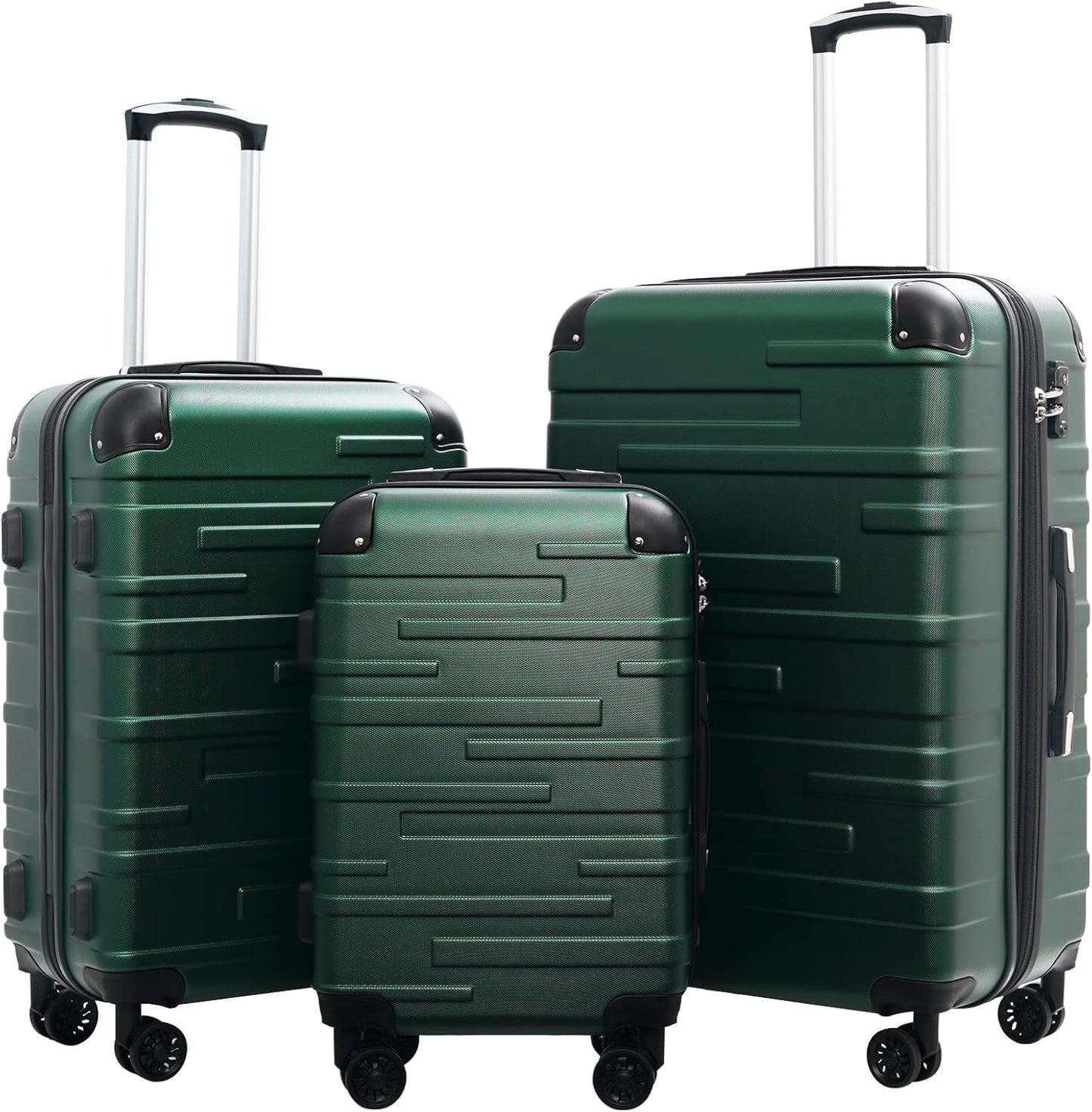 Coolife Expandable Luggage Set with TSA Lock and Spinner Wheels