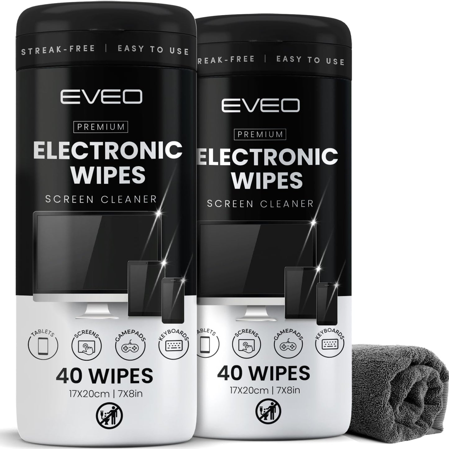 EVEO Electronics Wipes: Streak-Free Shine!