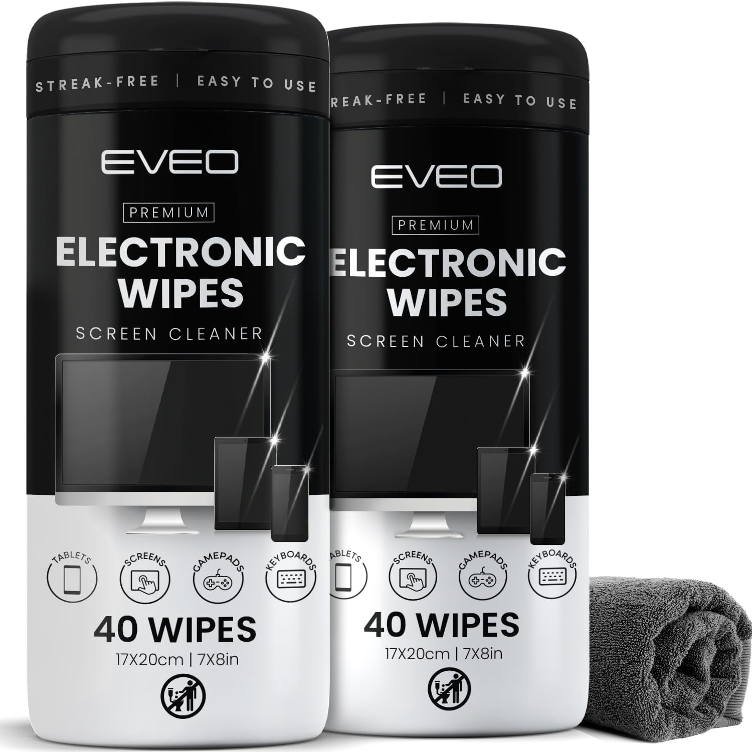 EVEO Electronics Wipes: Streak-Free Shine!