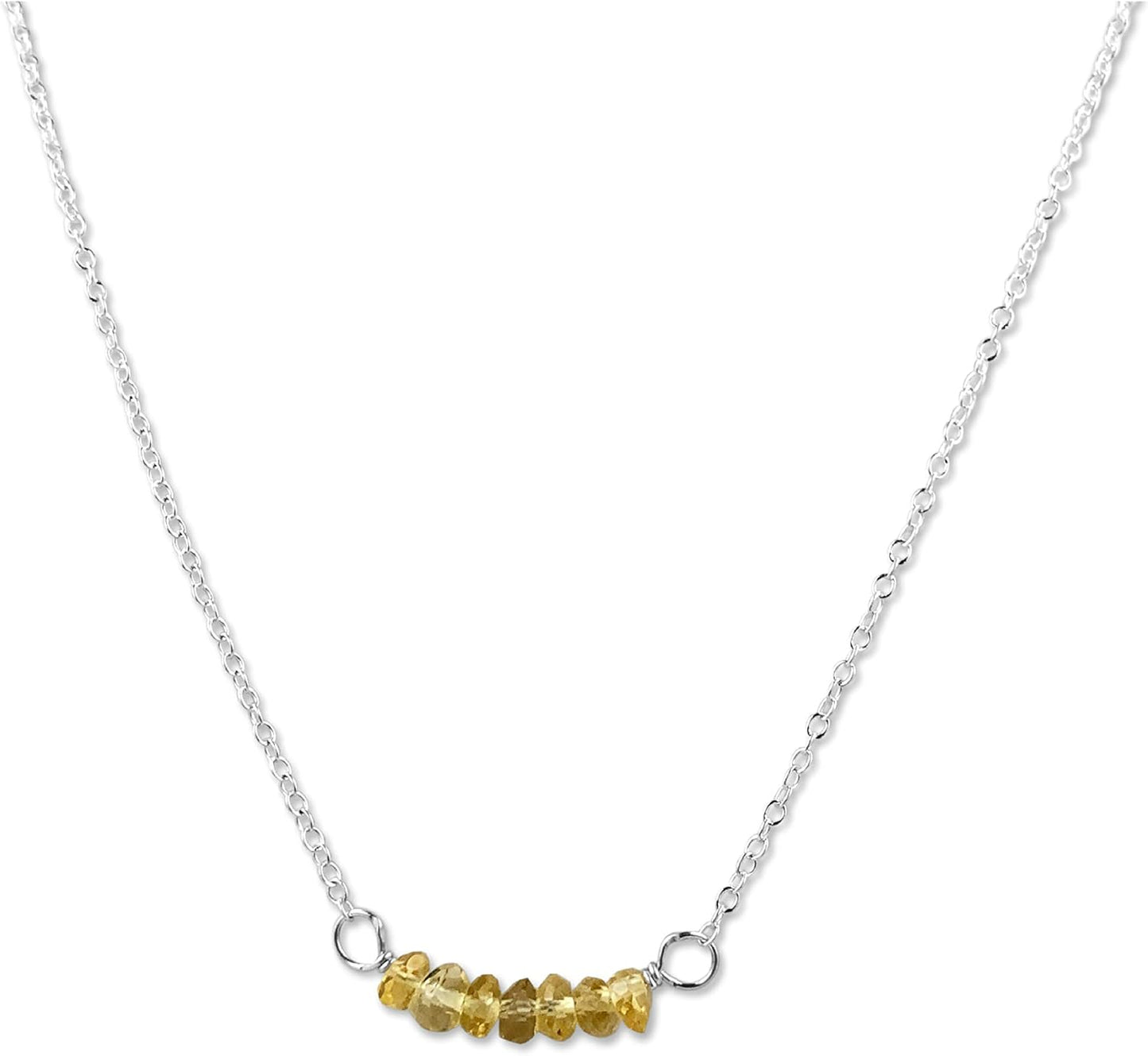 Personalized Birthstone Bar Necklace for Women and Girls