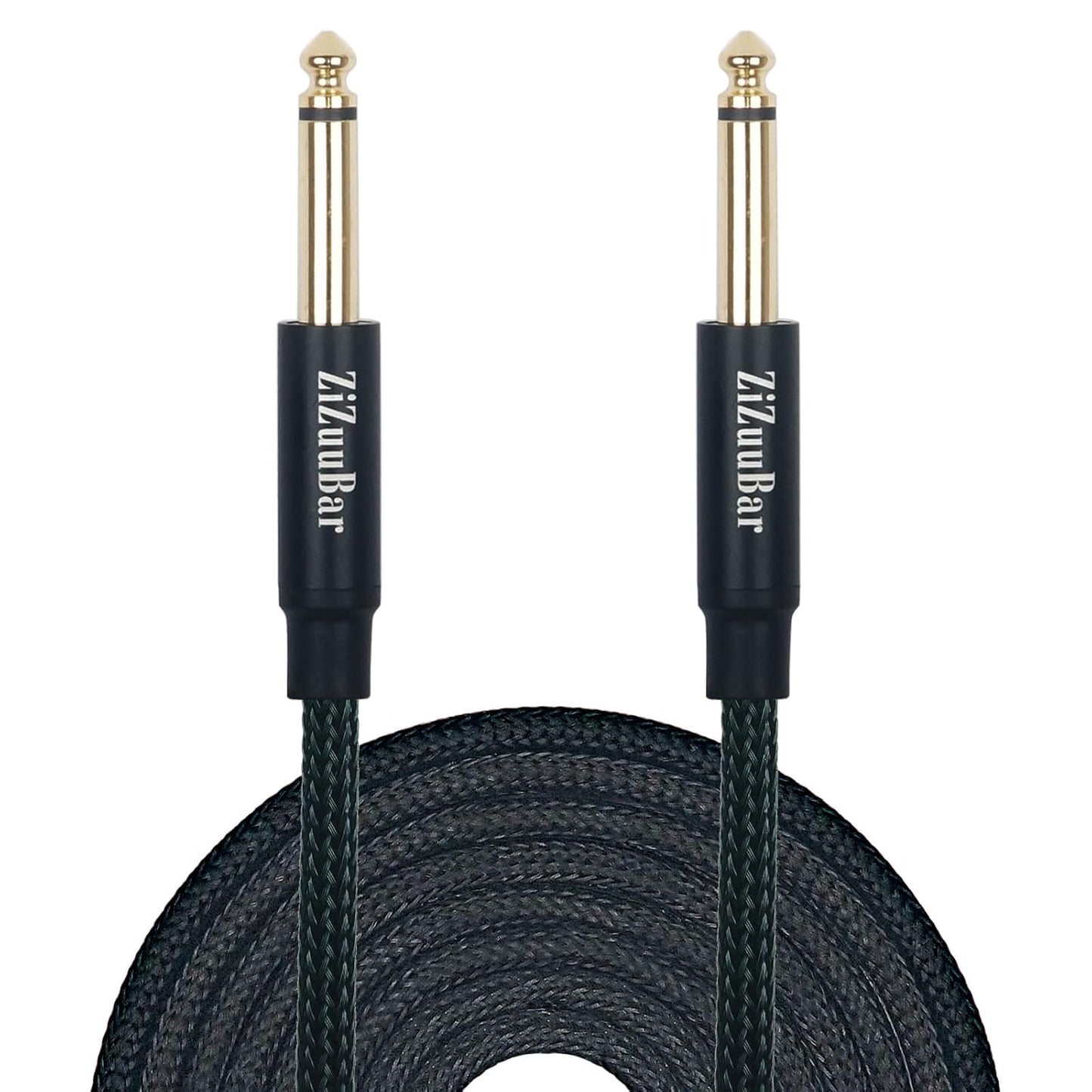 ZiZuuBar 10ft Black Guitar Cable - Crystal Clear Sound