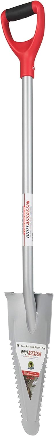 Root Assassin 48in Garden Shovel/Saw for Efficient Yard Work