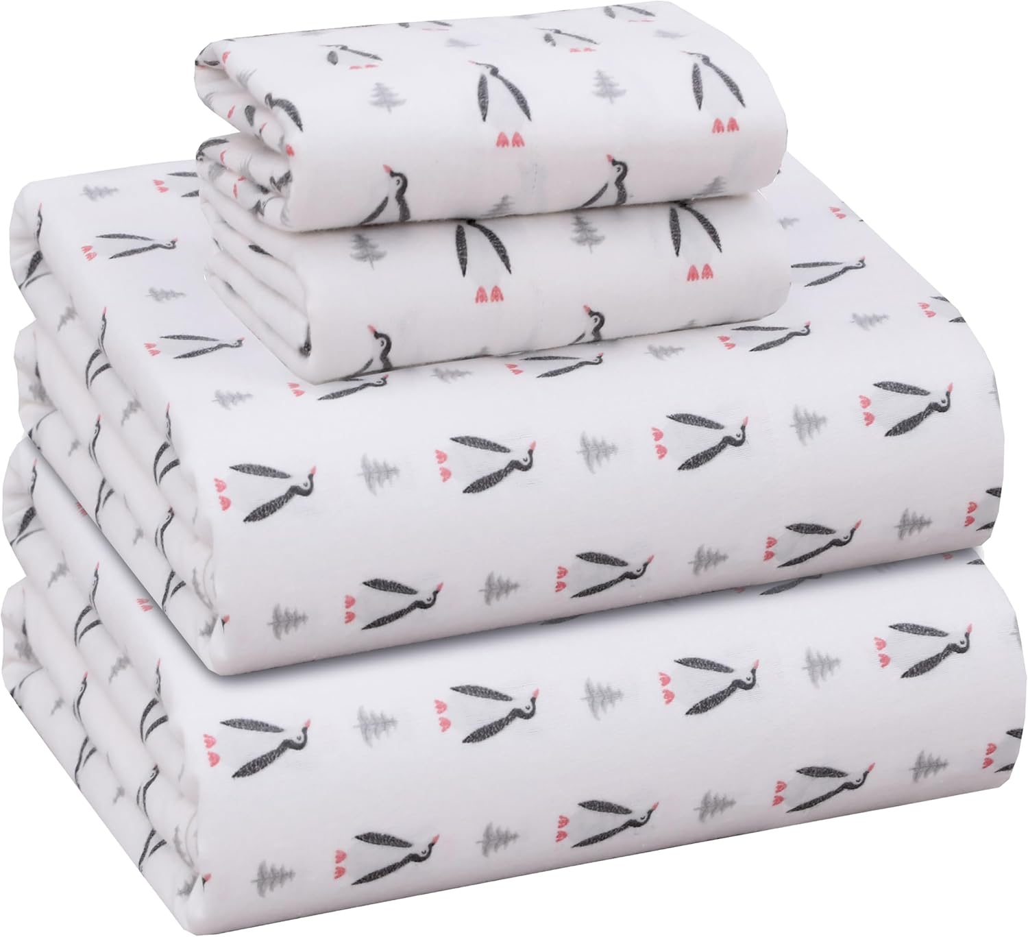 RUVANTI Flannel Sheets Twin Size Set for Ultimate Comfort