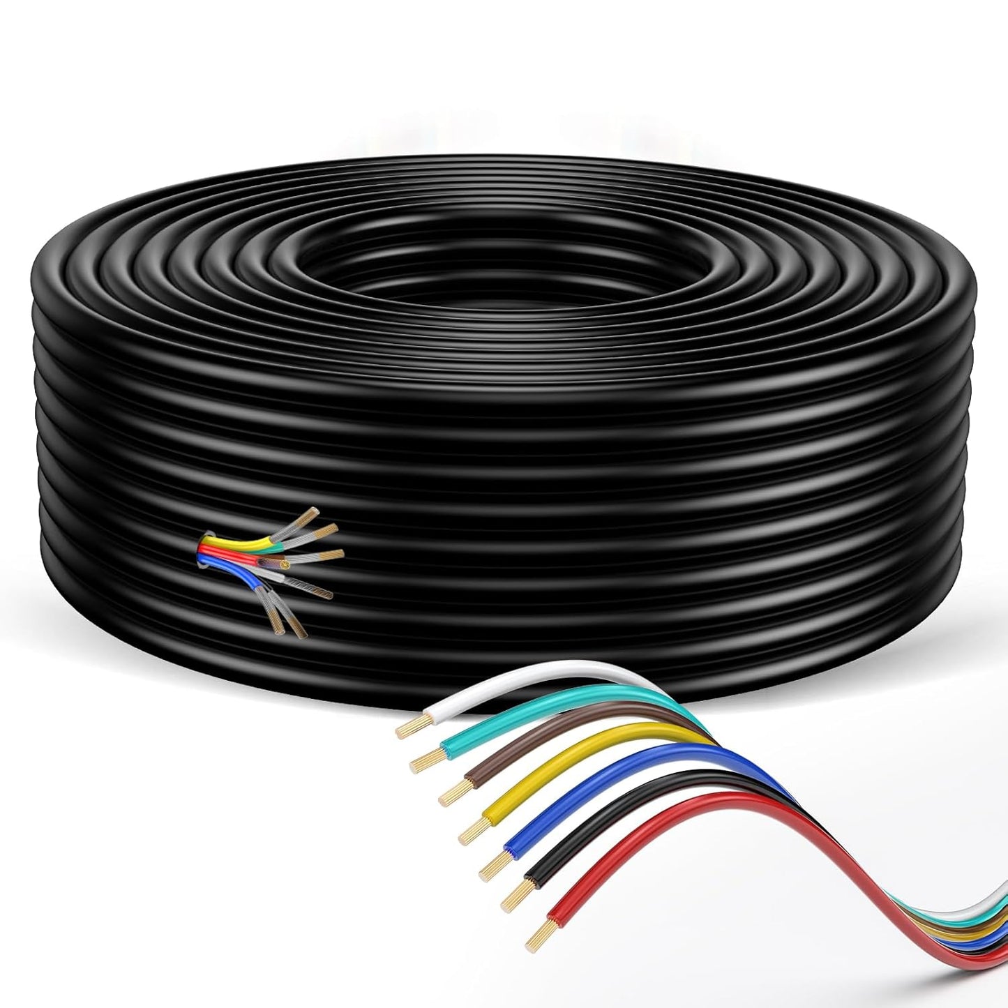 7 Way Trailer Wire Heavy Duty 14 Gauge Wiring Harness Kit