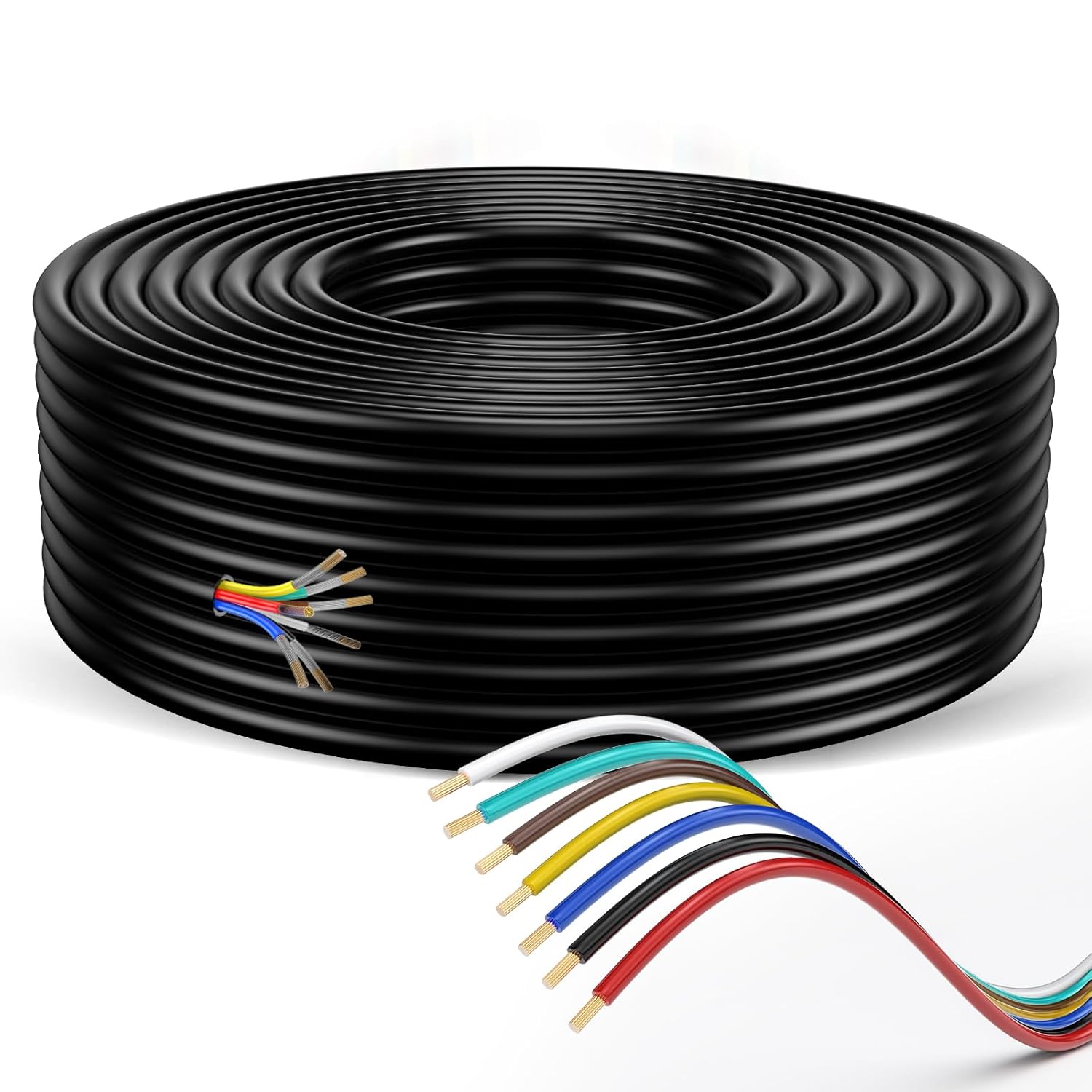 7 Way Trailer Wire Heavy Duty 14 Gauge Wiring Harness Kit