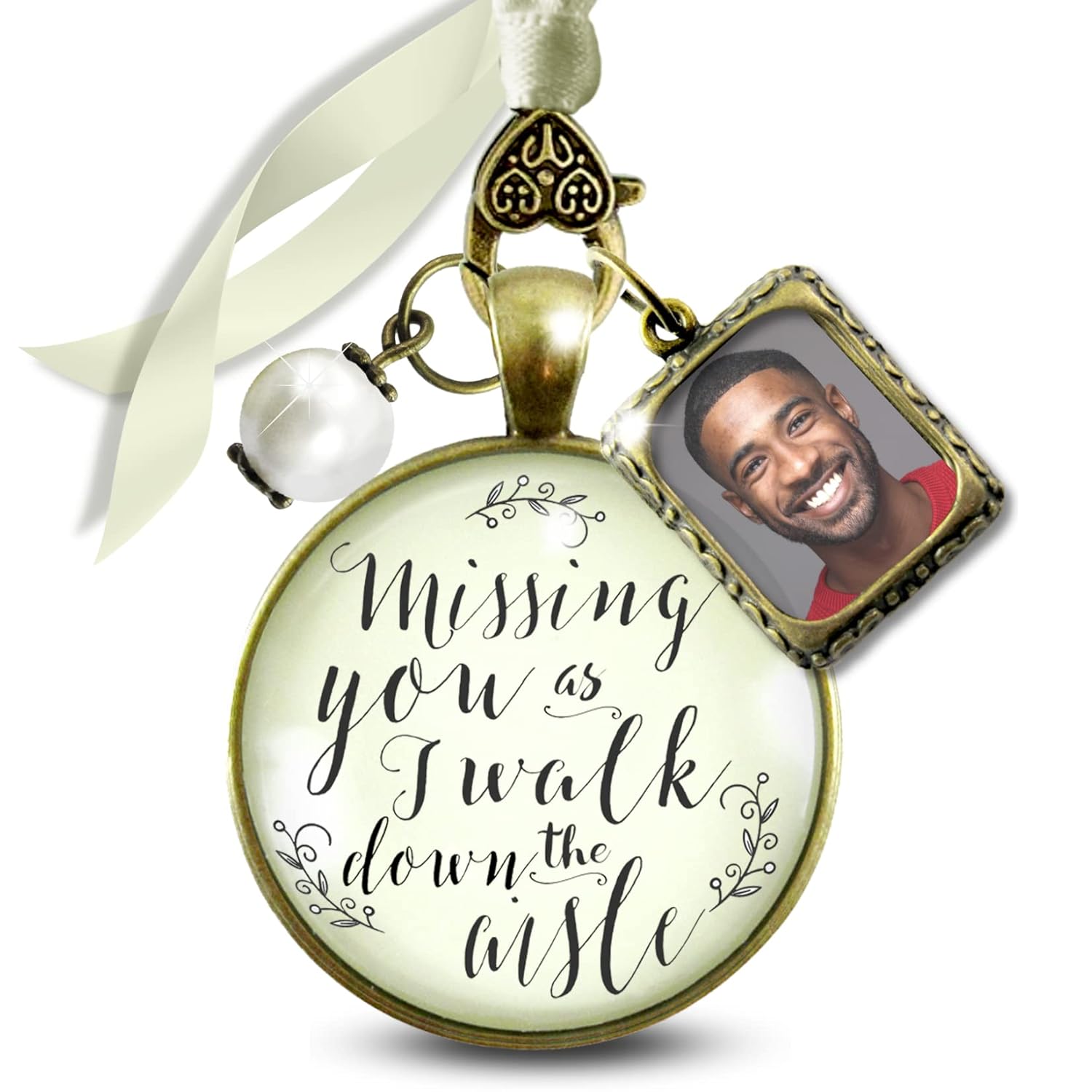 Memory Wedding Bouquet Charm for Bride in Remembrance Jewelry