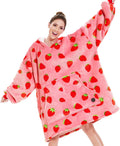 Cozy Strawberry Hooded Blanket - Perfect Gift for Her