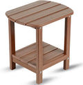 Adirondack Outdoor Side Table 16.5 in Square 2-Tier - Weatherproof