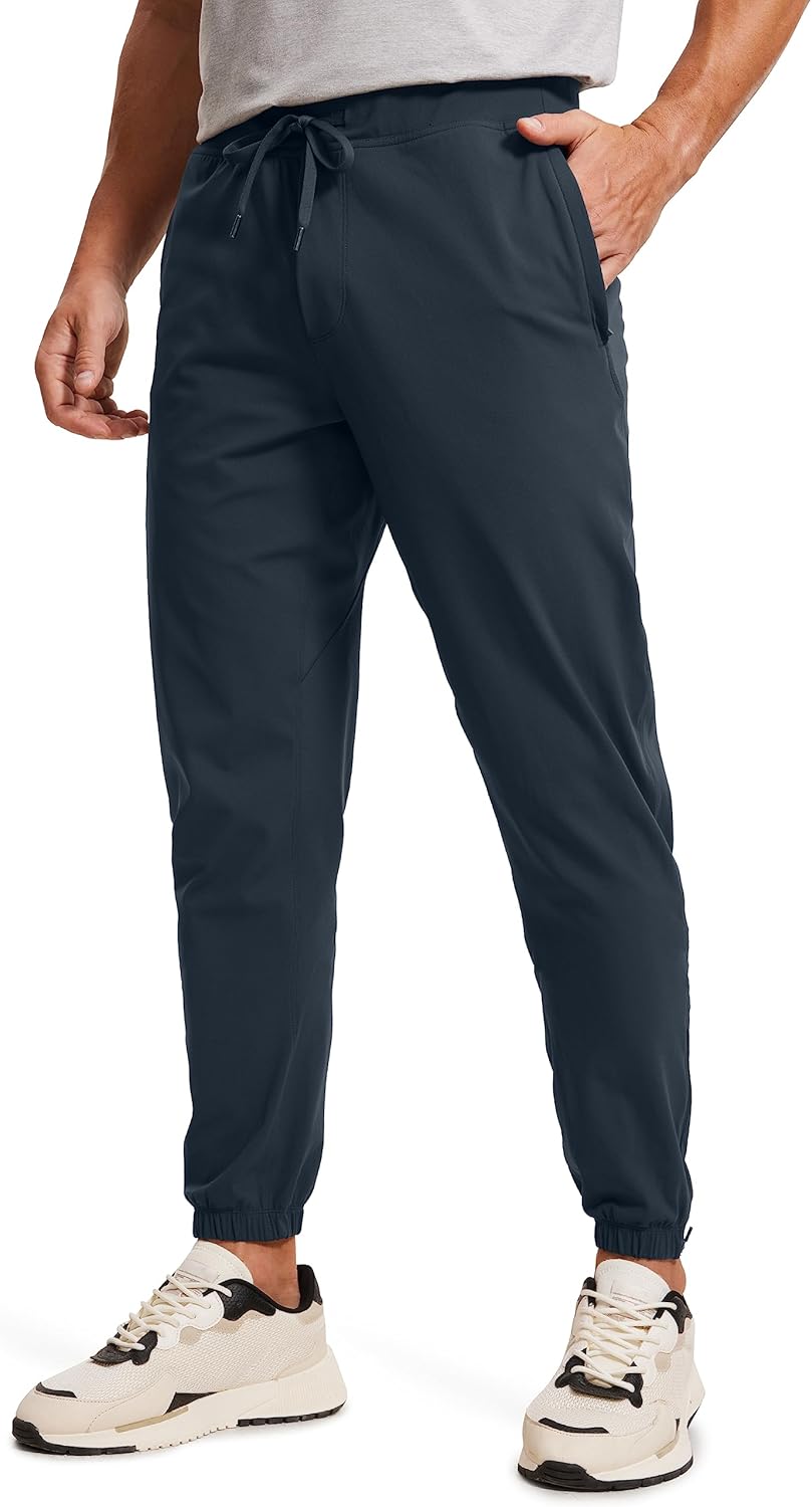 CRZ YOGA Mens 4-Way Stretch Golf Joggers for Active Lifestyle
