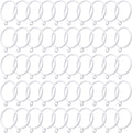 Zonon 60 Pack Large Curtain Rings with Eyelets - Smooth Metal Drapery