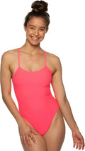 Women's Brandon Fixed Back Athletic One Piece Swimsuit - Medium-Full