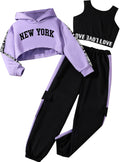Hilinker Girls Graphic 3 Piece Outfits for Stylish Workout Fun