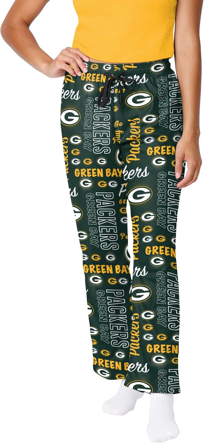 FOCO Women's NFL Team Logo Mini Print Lounge Pants for Comfort