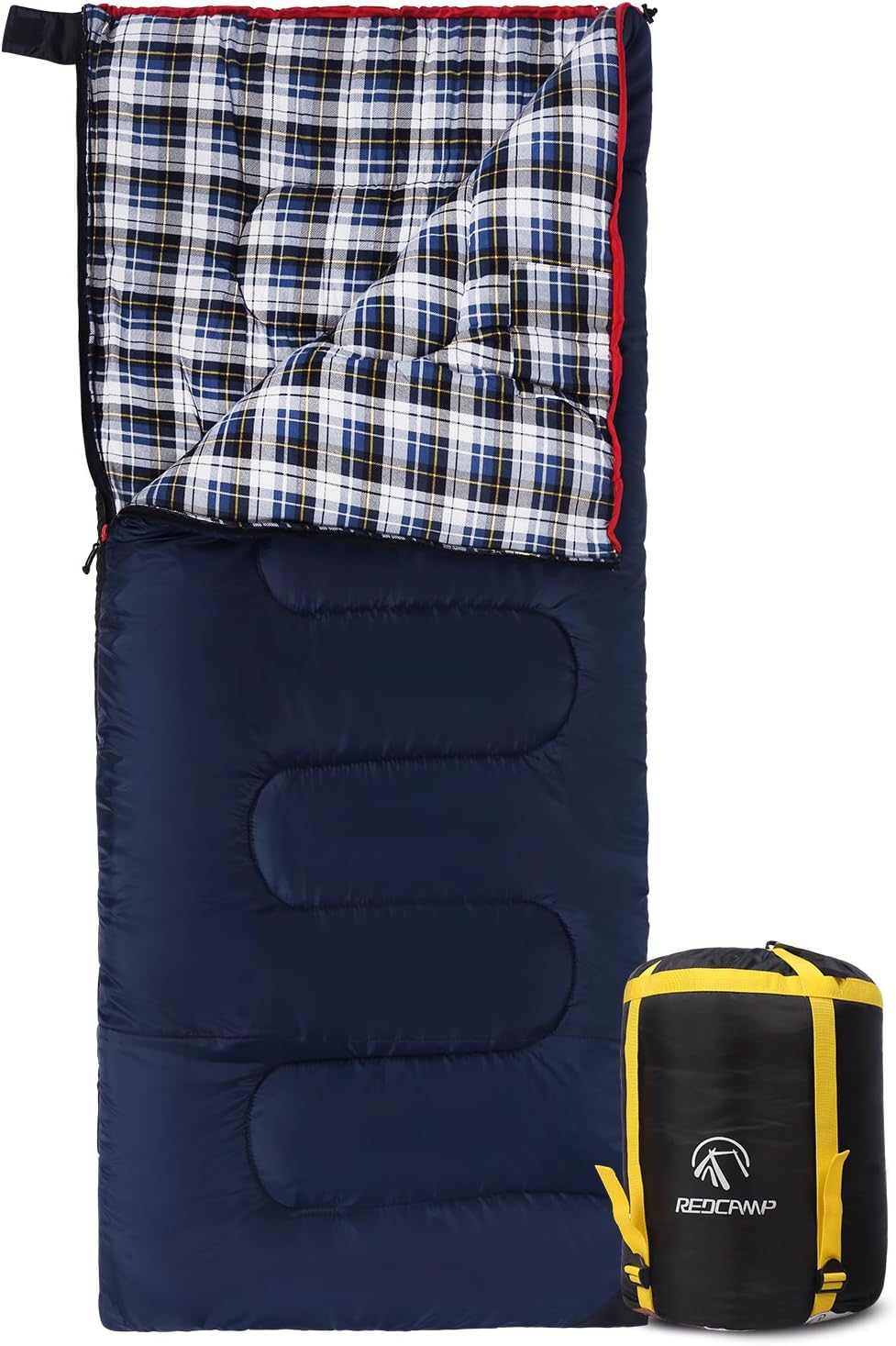 REDCAMP Cotton Flannel Sleeping Bag for Cold Weather Camping