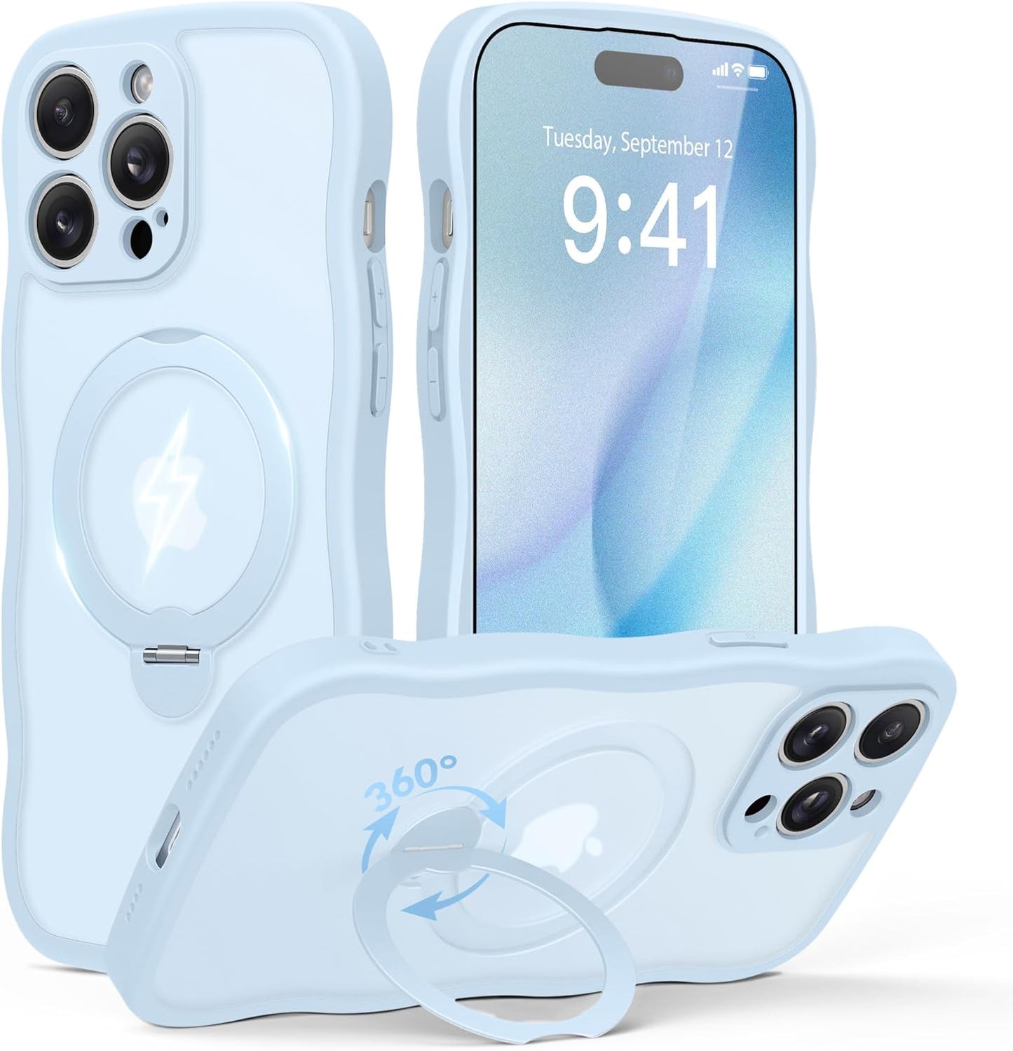 GolbinBox iPhone 14 Pro Case with 360 Spin Magnetic Stand