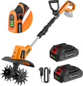 Saker 22V Cordless Garden Tiller Cultivator - Portable 3-Speed