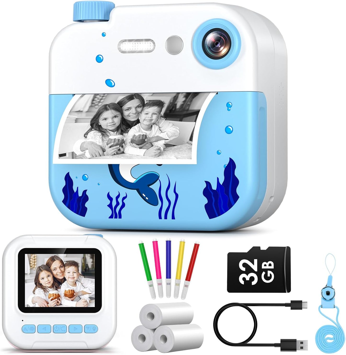 Instant Print Kids Camera - Capture Fun Memories in 1080P!
