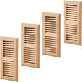 Homewell 4 Pcs White Oak Floor Register 4x10 - Unfinished Wood Vent