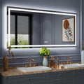 LED Bathroom Mirror Large 77in x 36in with Front Light and Backlit