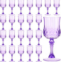 Plastic Vintage Wine Glasses 50 Pcs 7 oz Reusable Goblets - Party Set