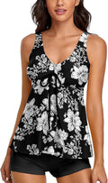 Modest Tankini Swimsuits for Women Two Piece Floral Tankini - Modest