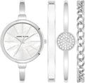 Anne Klein Women's Bangle Watch and Bracelet Set - Classic Layered