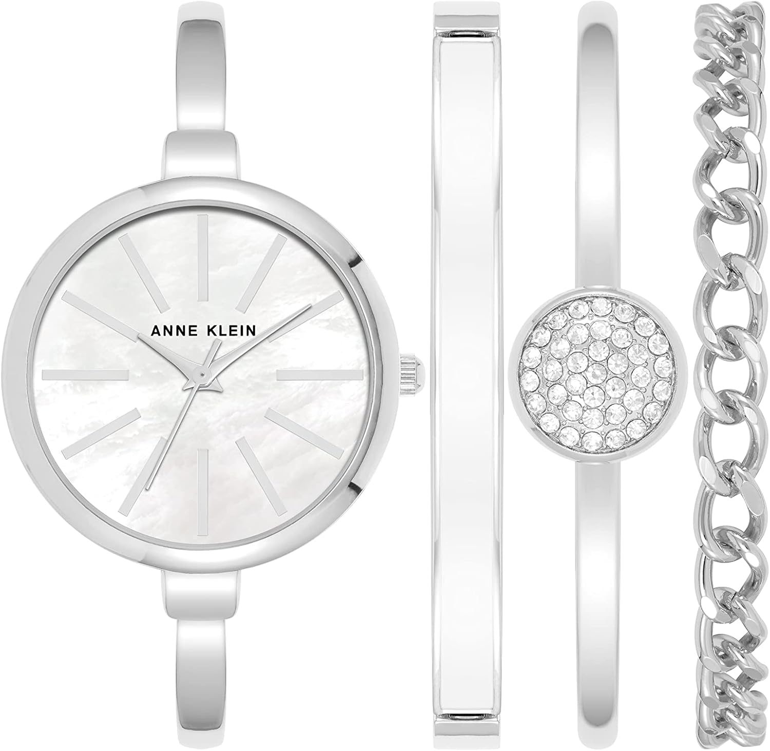 Anne Klein Women's Bangle Watch and Bracelet Set for Elegance